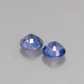 캐럿 천연 블루 사파이어 보석, 라운드 컷, 4.14 mm, VVS