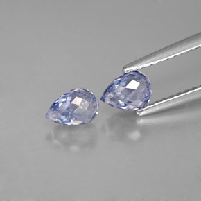 캐럿 천연 바이올렛 블루 사파이어 보석, 브리올레트, 5.5×3.9 mm, VS