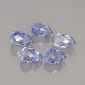 캐럿 천연 바이올렛 블루 사파이어 보석, 브리올레트, 5.9×4.1 mm, VVS