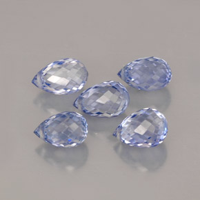 캐럿 천연 바이올렛 블루 사파이어 보석, 브리올레트, 5.9×4.1 mm, VVS