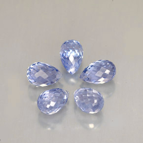 캐럿 천연 바이올렛 블루 사파이어 보석, 브리올레트, 5.4×3.7 mm, VS