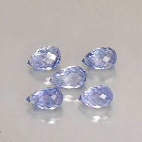 캐럿 천연 바이올렛 블루 사파이어 보석, 브리올레트, 5.4×3.7 mm, VS