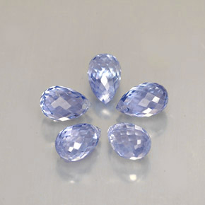 캐럿 천연 바이올렛 블루 사파이어 보석, 브리올레트, 5.4×3.7 mm, VS