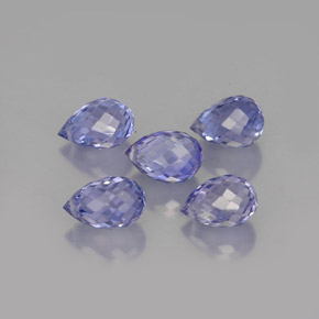캐럿 천연 라이트 바이올렛 사파이어 보석, 브리올레트, 5.9×3.9 mm, VVS-VS