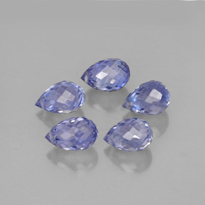 캐럿 천연 라이트 바이올렛 사파이어 보석, 브리올레트, 5.9×3.9 mm, VVS-VS