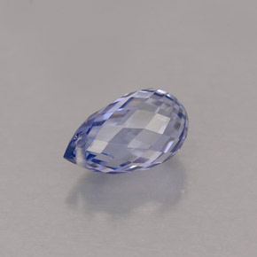 1.19캐럿 천연 바이올렛 블루 사파이어, 브리올레트, 7.3×4.1 mm, VVS