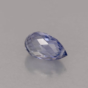 1.19캐럿 천연 바이올렛 블루 사파이어, 브리올레트, 7.3×4.1 mm, VVS
