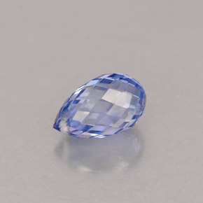 1.11캐럿 천연 바이올렛 블루 사파이어, 브리올레트, 6.8×4.2 mm, VS