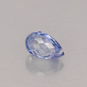 1.11캐럿 천연 바이올렛 블루 사파이어, 브리올레트, 6.8×4.2 mm, VS