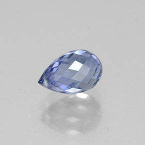 1.52캐럿 천연 바이올렛 블루 사파이어, 브리올레트, 7.3×4.8 mm, VVS-VS