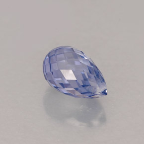 1.45캐럿 천연 바이올렛 블루 사파이어, 브리올레트, 7.5×4.7 mm, VVS-VS