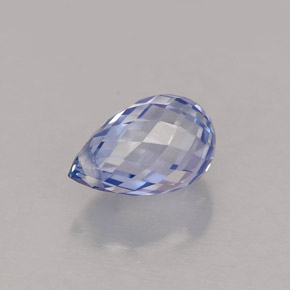 1.45캐럿 천연 바이올렛 블루 사파이어, 브리올레트, 7.5×4.7 mm, VVS-VS