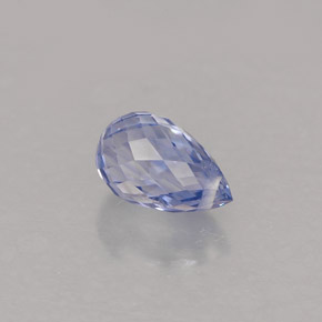 0.96캐럿 천연 바이올렛 블루 사파이어, 브리올레트, 6.5×4.1 mm, VVS-VS