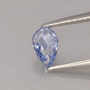 0.96캐럿 천연 바이올렛 블루 사파이어, 브리올레트, 6.5×4.1 mm, VVS-VS