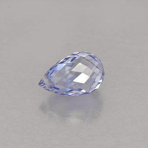0.96캐럿 천연 바이올렛 블루 사파이어, 브리올레트, 6.5×4.1 mm, VVS-VS