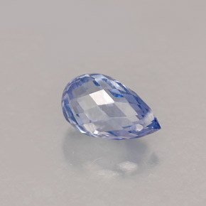 1.12캐럿 천연 바이올렛 블루 사파이어, 브리올레트, 7.2×4.2 mm, VS-SI