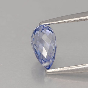1.12캐럿 천연 바이올렛 블루 사파이어, 브리올레트, 7.2×4.2 mm, VS-SI