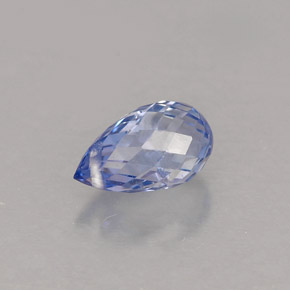 1.12캐럿 천연 바이올렛 블루 사파이어, 브리올레트, 7.2×4.2 mm, VS-SI