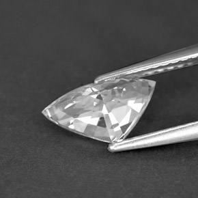 1.62캐럿 천연 화이트 사파이어, 트릴리언, 10×5.7 mm, VVS