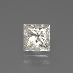 1.49캐럿 천연 노란빛 화이트 사파이어, 스퀘어, 5.9×5.8 mm, VVS-VS