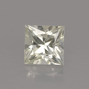 1.56캐럿 천연 라이트 옐로우 사파이어, 스퀘어, 6×5.9 mm, VVS-VS