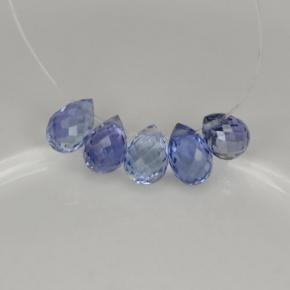 캐럿 천연 바이올렛 블루 사파이어 보석, 브리올레트, 4.9×3.2 mm, VVS-VS