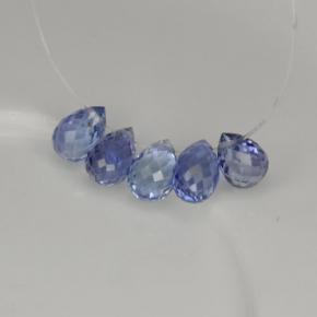캐럿 천연 바이올렛 블루 사파이어 보석, 브리올레트, 4.9×3.2 mm, VVS-VS
