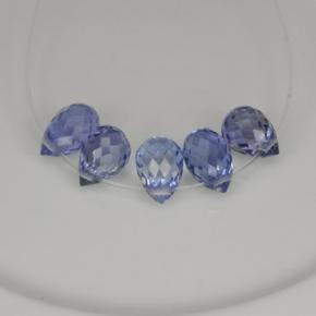 캐럿 천연 바이올렛 블루 사파이어 보석, 브리올레트, 4.9×3.2 mm, VVS-VS