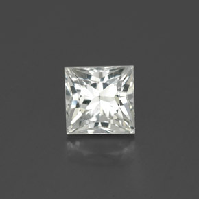 1.36캐럿 천연 화이트 사파이어, 스퀘어, 5.4×5.4 mm, VS