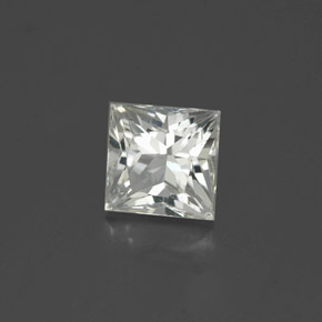 1.36캐럿 천연 화이트 사파이어, 스퀘어, 5.4×5.4 mm, VS