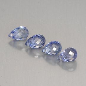 캐럿 천연 바이올렛 블루 사파이어 보석, 브리올레트, 5.2×3.4 mm, VS
