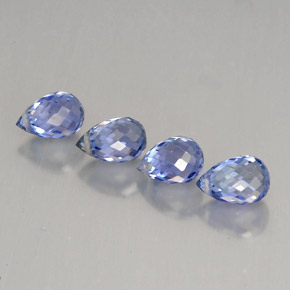 캐럿 천연 바이올렛 블루 사파이어 보석, 브리올레트, 5.1×3.5 mm, VVS-VS