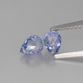 캐럿 천연 바이올렛 블루 사파이어 보석, 브리올레트, 4.9×3.5 mm, VS
