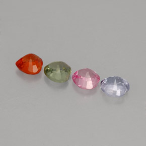캐럿 천연 멀티컬러 사파이어 보석, 하트 모양, 4.2×4.1 mm, VVS-VS