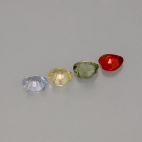 캐럿 천연 멀티컬러 사파이어 보석, 하트 모양, 4×3.9 mm, VVS-VS