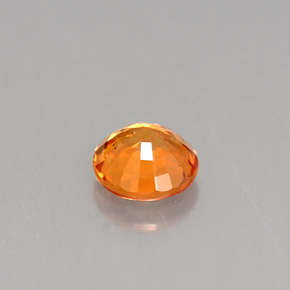 0.54캐럿 천연 만다린 오렌지 사파이어, 라운드 컷, 4.71 mm, VS