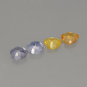 캐럿 천연 멀티컬러 사파이어 보석, 하트 모양, 3.9×3.9 mm, VVS-VS