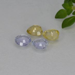 1.20캐럿 천연 멀티컬러 사파이어 보석, 하트 모양, 4.1×4 mm, VVS-VS