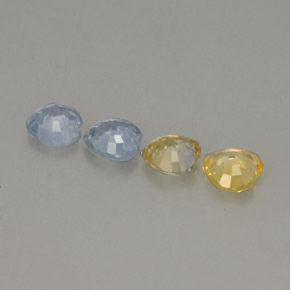 캐럿 천연 멀티컬러 사파이어 보석, 하트 모양, 3.9×3.9 mm, VVS-VS