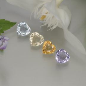 1.37캐럿 천연 멀티컬러 사파이어 보석, 하트 모양, 4.3×4.3 mm, VVS-VS