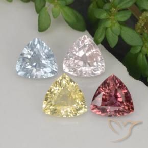 2.20캐럿 천연 멀티컬러 사파이어 보석, 트릴리언, 5.2×5.2 mm, VVS-VS
