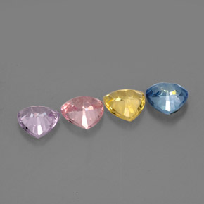 캐럿 천연 멀티컬러 사파이어 보석, 트릴리언, 5×4.9 mm, VVS-VS