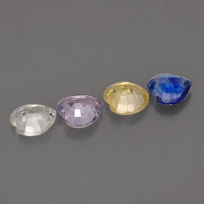 캐럿 천연 멀티컬러 사파이어 보석, 하트 모양, 4.6×4.5 mm, VVS-VS