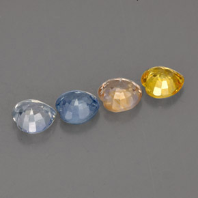 캐럿 천연 멀티컬러 사파이어 보석, 하트 모양, 4.6×4.6 mm, VVS-VS