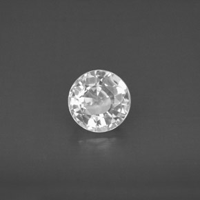 1.13캐럿 천연 화이트 사파이어, 라운드 컷, 6.23 mm, VS