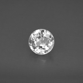 1.13캐럿 천연 화이트 사파이어, 라운드 컷, 6.23 mm, VS
