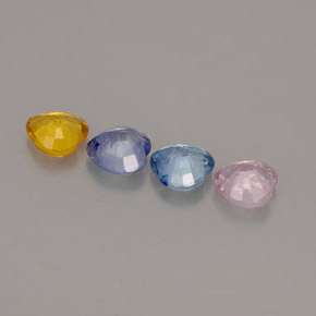캐럿 천연 멀티컬러 사파이어 보석, 하트 모양, 4×3.9 mm, VVS-VS