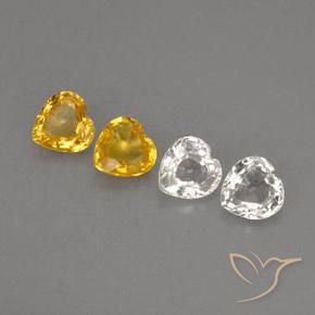 1.16캐럿 천연 멀티컬러 사파이어 보석, 하트 모양, 4.1×4 mm, VVS-VS