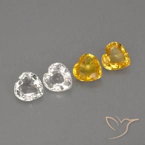 1.16캐럿 천연 멀티컬러 사파이어 보석, 하트 모양, 4.1×4 mm, VVS-VS