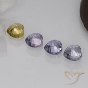 1.51캐럿 천연 멀티컬러 사파이어 보석, 하트 모양, 4.2×4.2 mm, VVS-VS